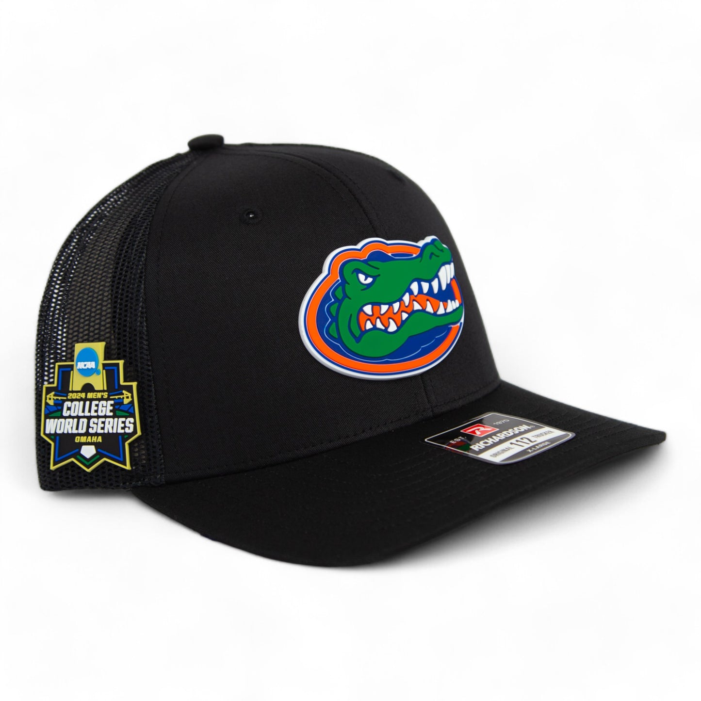 Florida Gators 2024 Men's College World Series Snapback Trucker Hat- Black/ Charcoal