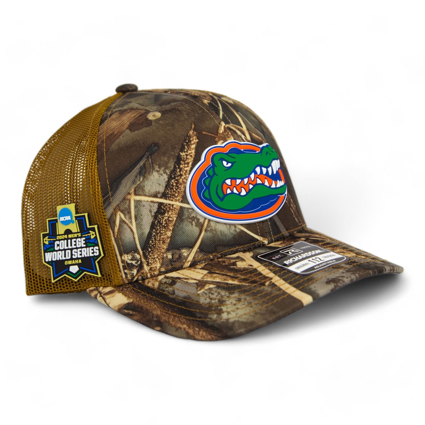 Florida Gators 2024 Men's College World Series Snapback Trucker Hat- Realtree Original/ Black