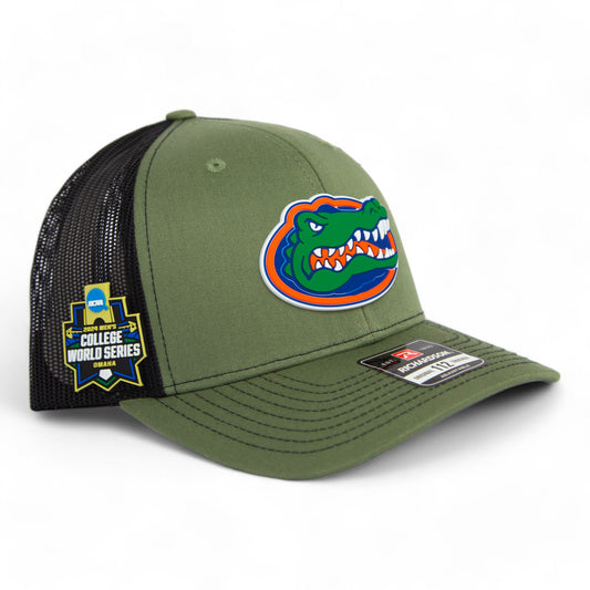 Florida Gators 2024 Men's College World Series Snapback Trucker Hat- Loden/ Black