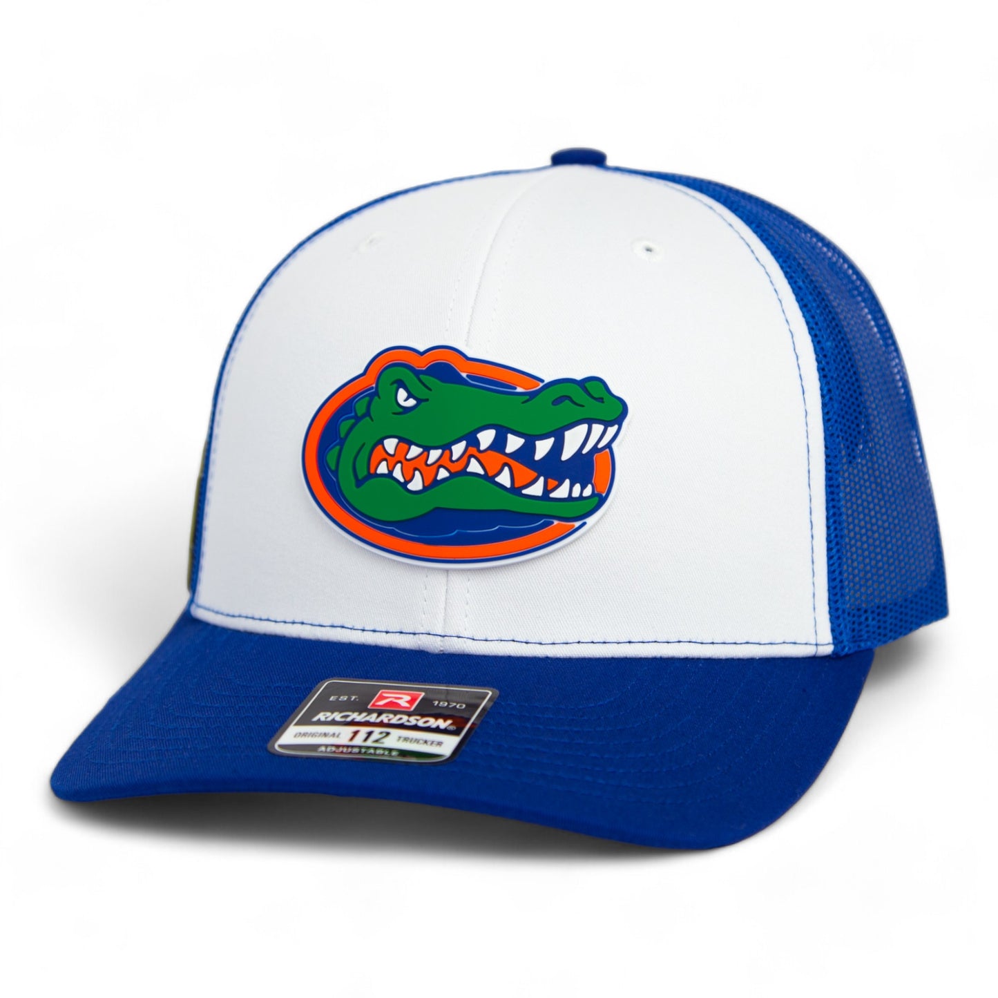 Florida Gators 2024 Men's College World Series Snapback Trucker Hat- White/ Royal