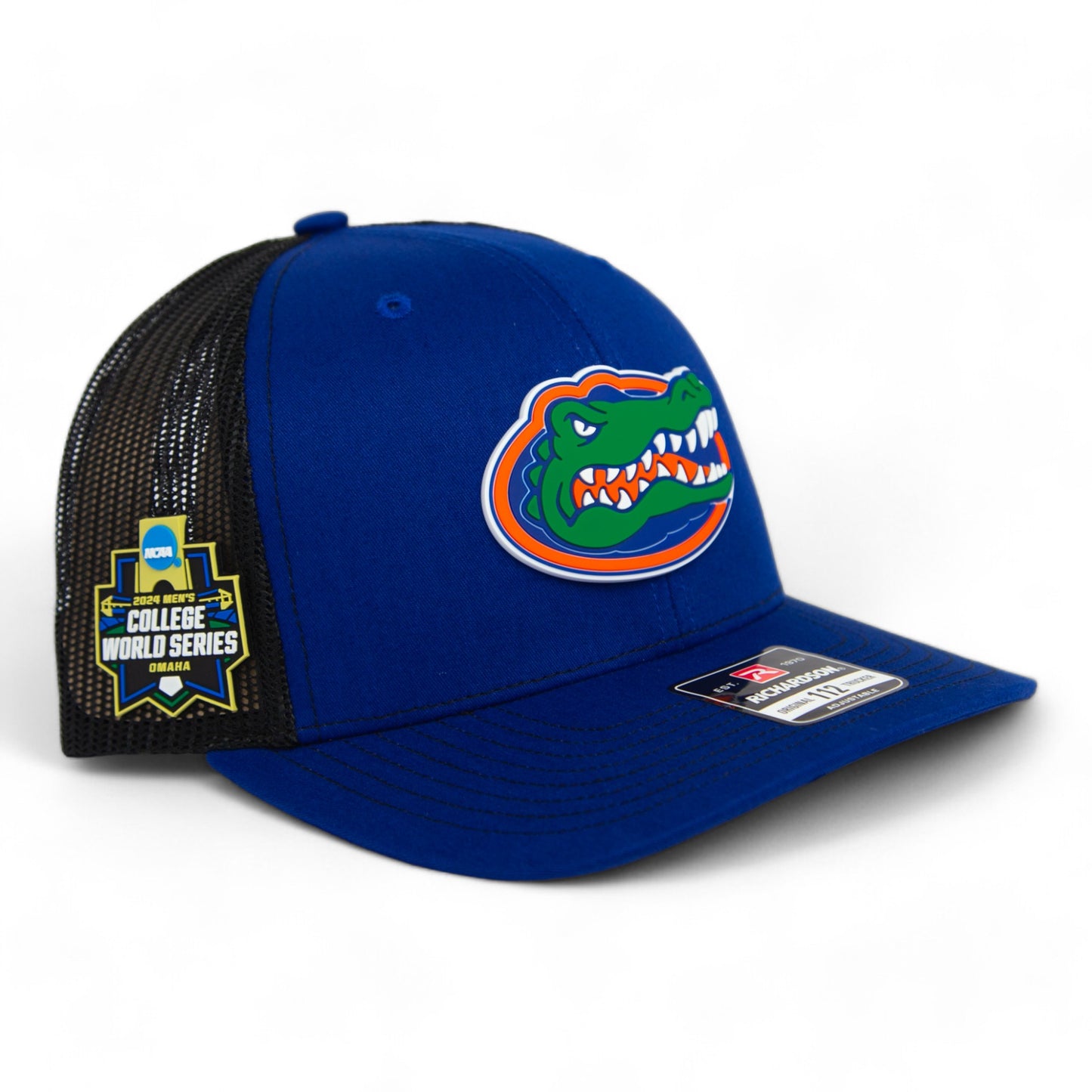 Florida Gators 2024 Men's College World Series Snapback Trucker Hat- Royal/ Black