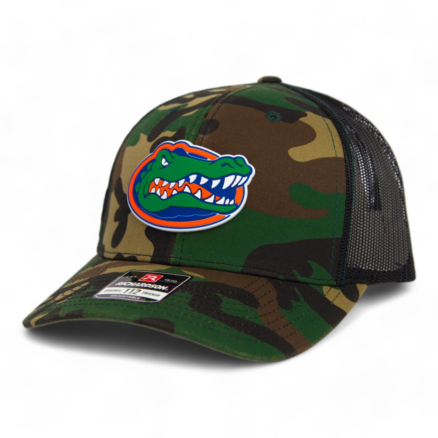 Florida Gators 2024 Men's College World Series Snapback Trucker Hat- Army Camo/ Black