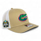 Florida Gators 2024 Men's College World Series Snapback Trucker Hat- Tan/ White