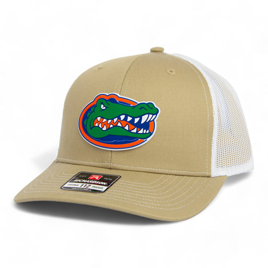 Florida Gators 2024 Men's College World Series Snapback Trucker Hat- Tan/ White