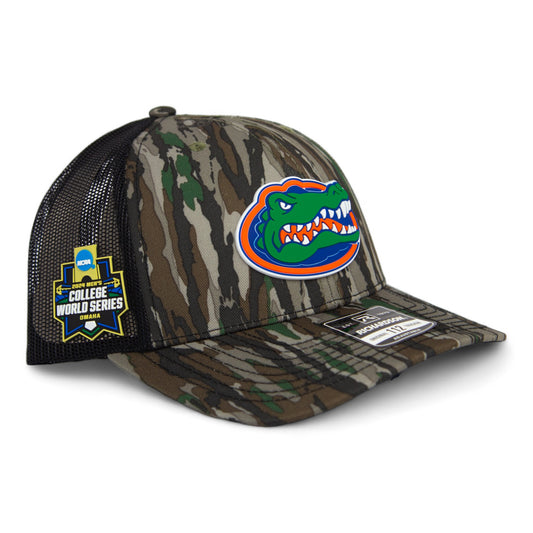 Florida Gators 2024 Men's College World Series Snapback Trucker Hat- Realtree Original/ Black