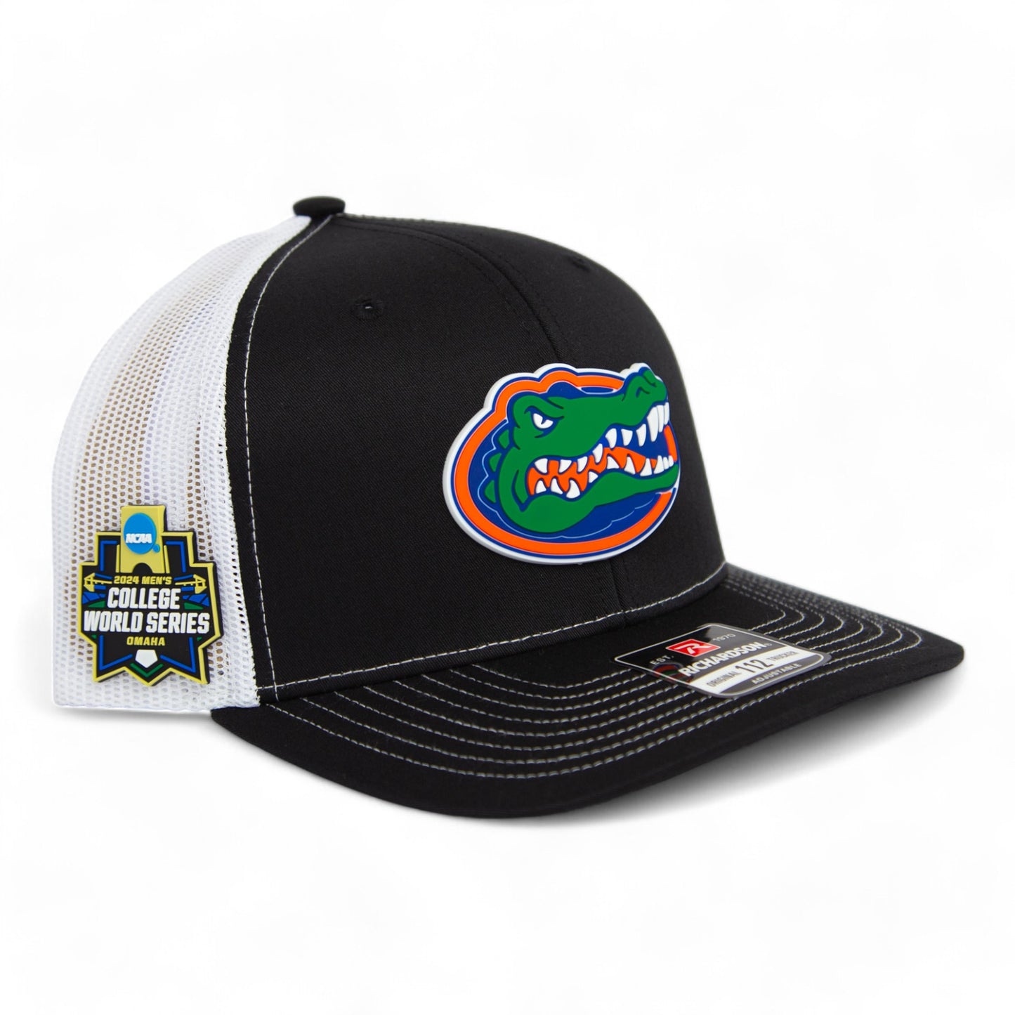 Florida Gators 2024 Men's College World Series Snapback Trucker Hat- Black/ White