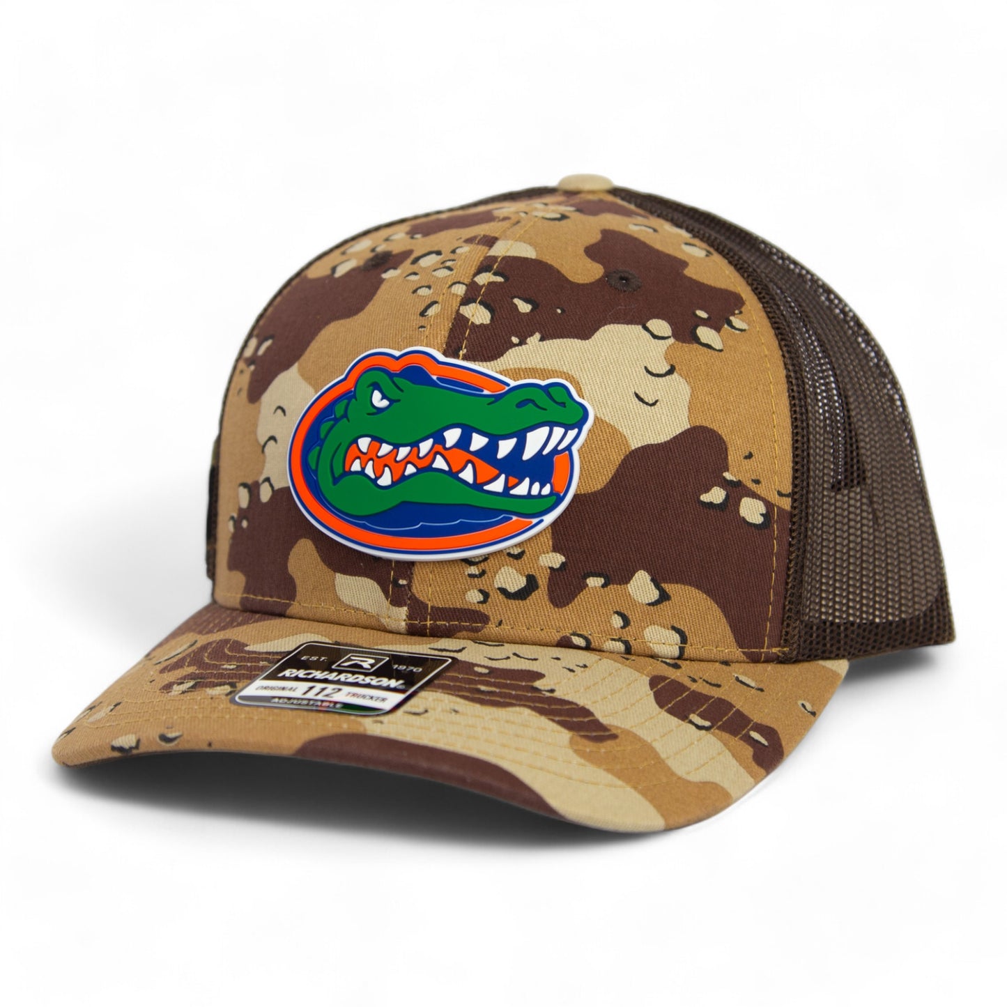 Florida Gators 2024 Men's College World Series Snapback Trucker Hat- Desert Camo/ Brown