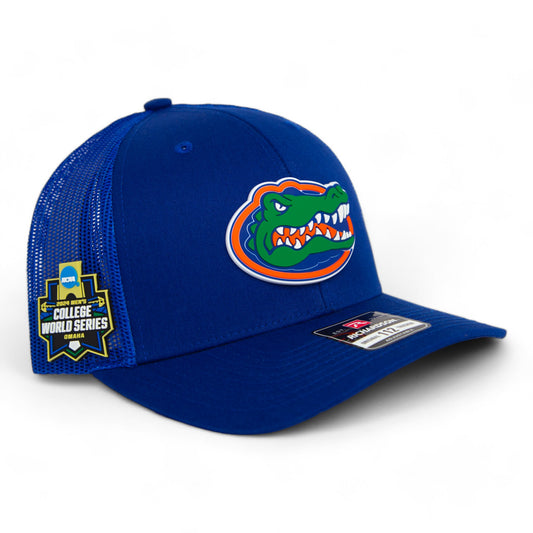 Florida Gators 2024 Men's College World Series Snapback Trucker Hat- Royal