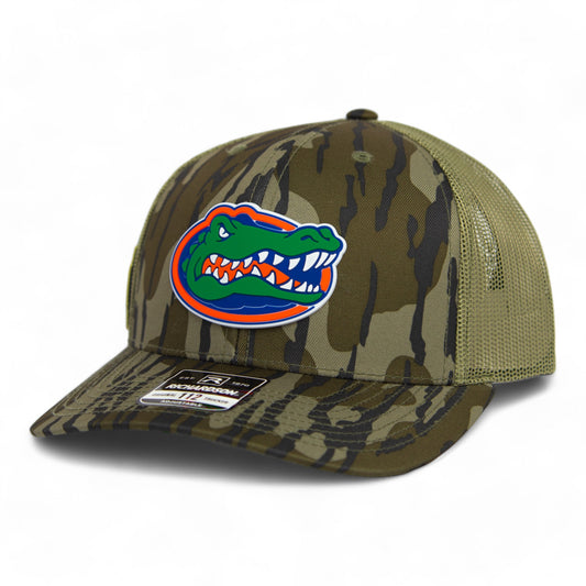 Florida Gators 2024 Men's College World Series Snapback Trucker Hat- Mossy Oak Bottomland/ Loden