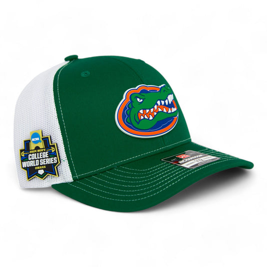 Florida Gators 2024 Men's College World Series Snapback Trucker Hat- Green/ White