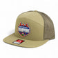 Florida Gators 2025 Basketball National Champions 3D Snapback Seven-Panel Flat Bill Trucker Hat- Pale Khaki/ Loden Green