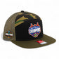 Florida Gators 2025 Final Four National Champions 3D Snapback Seven-Panel Flat Bill Trucker Hat- Black/ Camo/ Loden