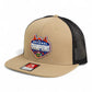 Florida Gators 2025 Basketball National Champions 3D Wool Blend Flat Bill Hat- Tan/ Black