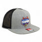 Florida Gators 2025 Basketball National Champions 3D Wool Blend Flat Bill Hat- Heather Grey/ Black