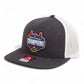 Florida Gators 2025 Basketball National Champions 3D Wool Blend Flat Bill Hat- Heather Charcoal/ White