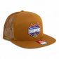 Florida Gators 2025 Basketball National Champions 3D Snapback Seven-Panel Flat Bill Trucker Hat- Caramel