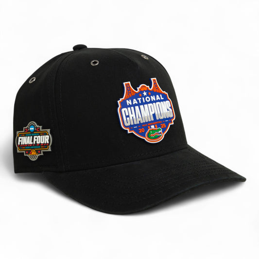 Florida Gators 2025 Final Four National Champions 3D Snapback Canvas Hat- Black