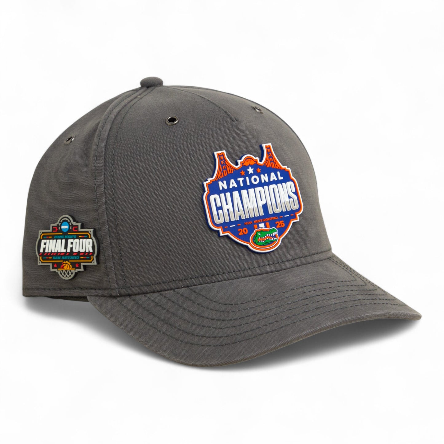 Florida Gators 2025 Final Four National Champions 3D Snapback Canvas Hat- Charcoal