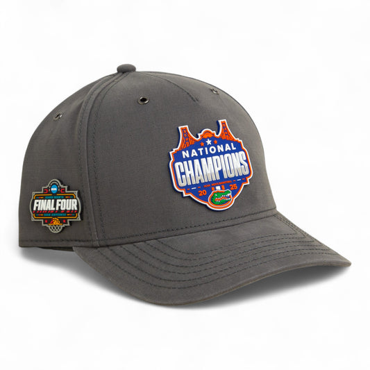Florida Gators 2025 Final Four National Champions 3D Snapback Canvas Hat- Charcoal