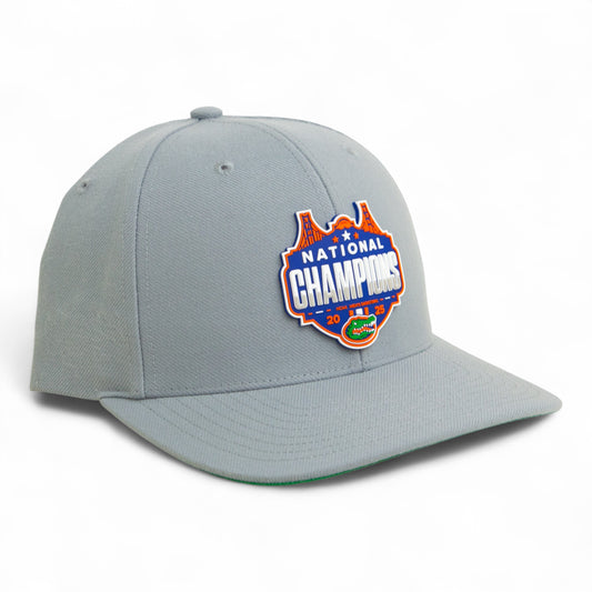 Florida Gators 2025 Basketball National Champions 3D Snapback Surge Trucker Hat- Grey