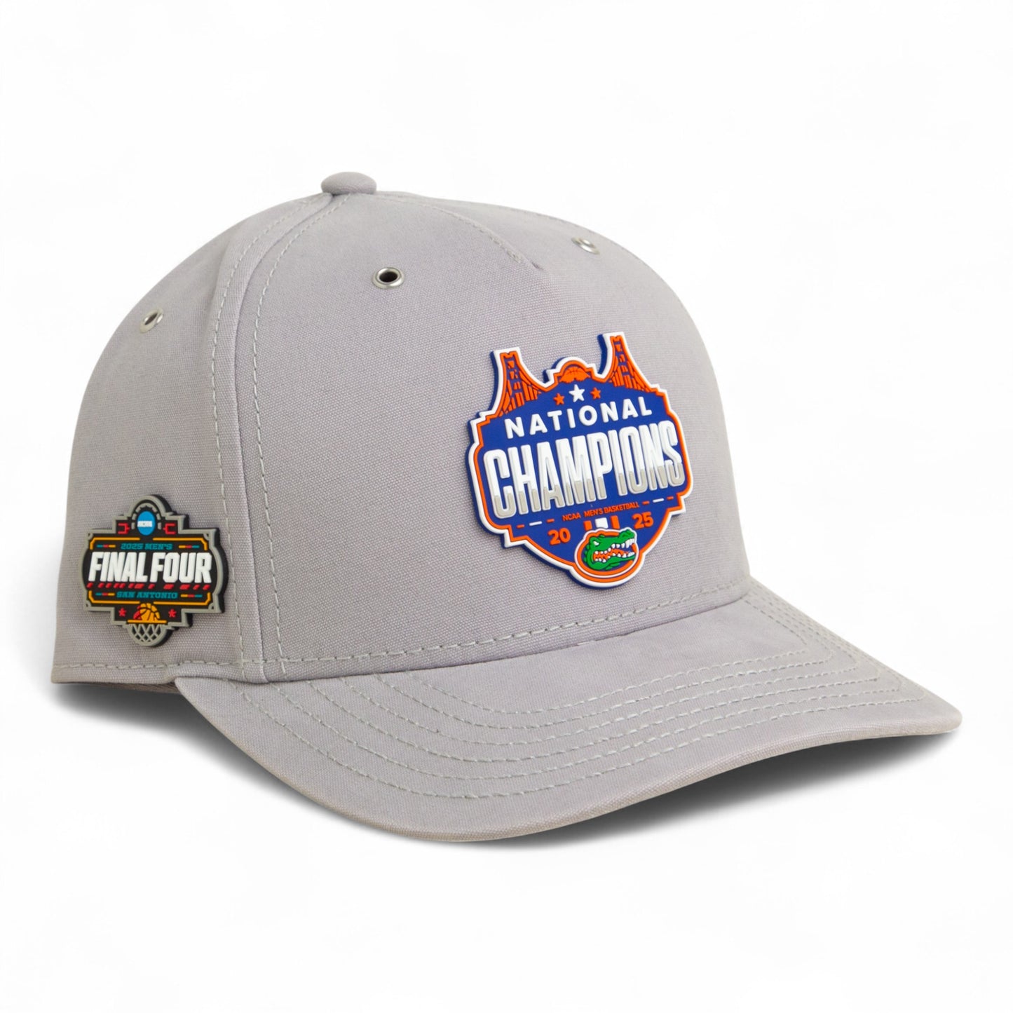 Florida Gators 2025 Final Four National Champions 3D Snapback Canvas Hat- Grey