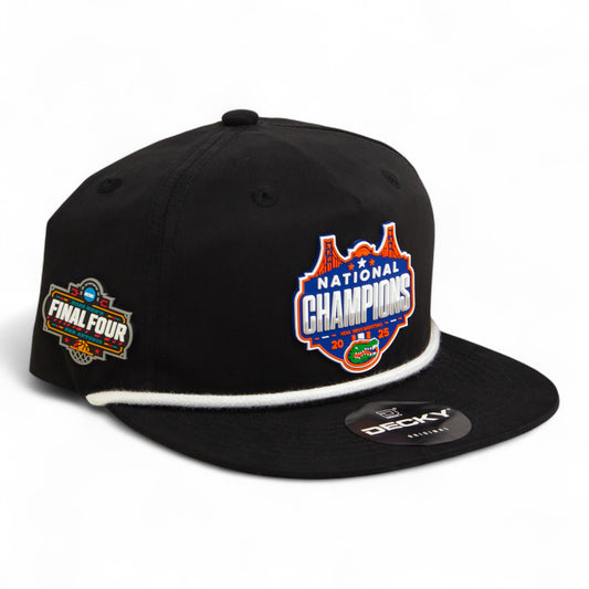 Florida Gators 2025 Final Four National Champions 3D Classic Rope Hat- Black/ White