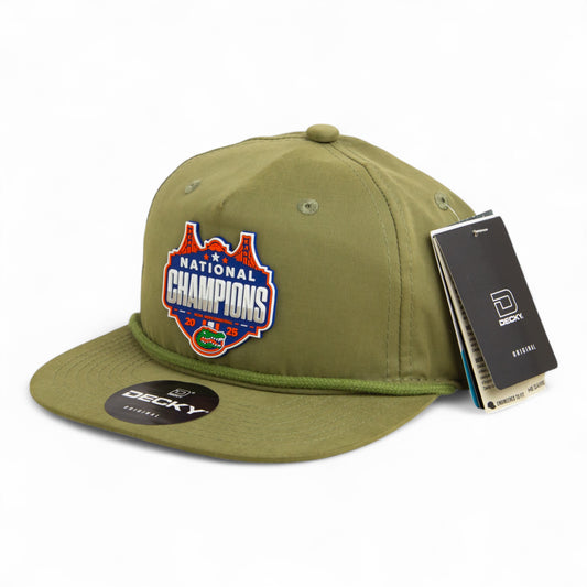 Florida Gators 2025 Basketball National Champions 3D Classic Rope Hat- Loden