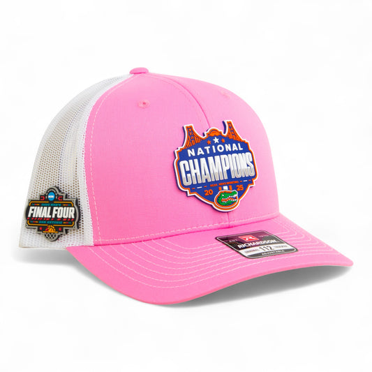 Florida Gators 2025 Final Four National Champions Snapback Trucker Hat- Pink/ White