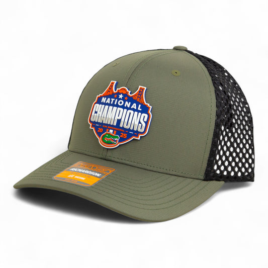 Florida Gators 2025 Basketball National Champions 3D Snapback Tilikum Trucker Hat- Loden/ Black