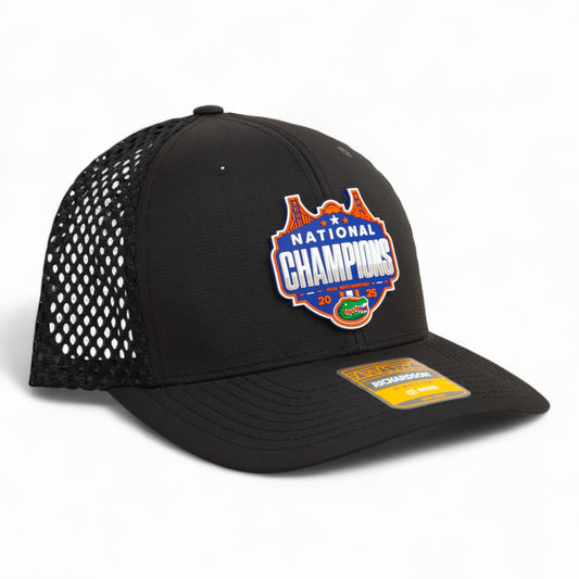 Florida Gators 2025 Basketball National Champions 3D Snapback Tilikum Trucker Hat- Black