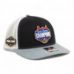 Florida Gators 2025 Final Four National Champions Snapback Trucker Hat- Black/ White/ Heather Grey