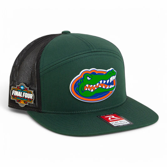 Florida Gators 2025 Final Four 3D Snapback Seven-Panel Flat Bill Trucker Hat- Dark Green/ Black