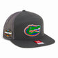 Florida Gators 2025 Final Four 3D Snapback Seven-Panel Flat Bill Trucker Hat- Charcoal