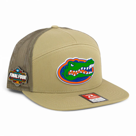 Florida Gators 2025 Final Four 3D Snapback Seven-Panel Flat Bill Trucker Hat- Pale Loden