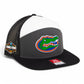 Florida Gators 2025 Final Four 3D Snapback Seven-Panel Flat Bill Trucker Hat- Charcoal/ White/ Black