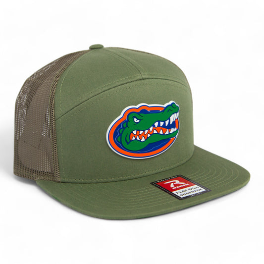 Florida Gators 3D Snapback Seven-Panel Flat Bill Trucker Hat- Loden Green