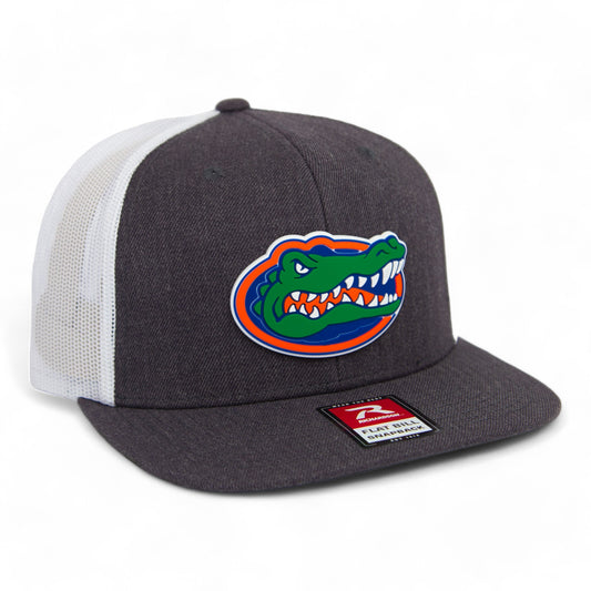 Florida Gators 3D Wool Blend Flat Bill Hat- Heather Charcoal/ White