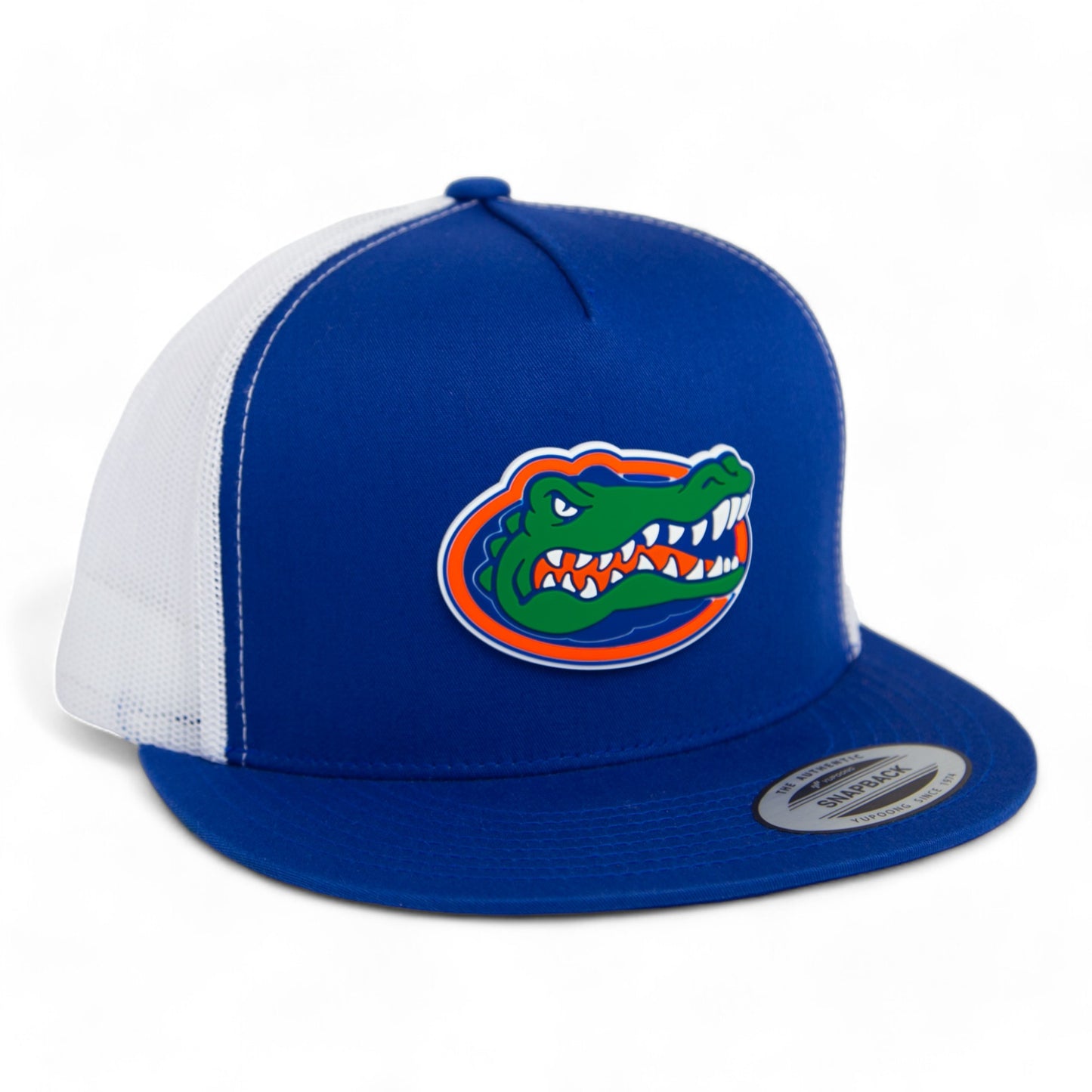 Florida Gators 3D YP Snapback Flat Bill Trucker Hat- Royal/ White