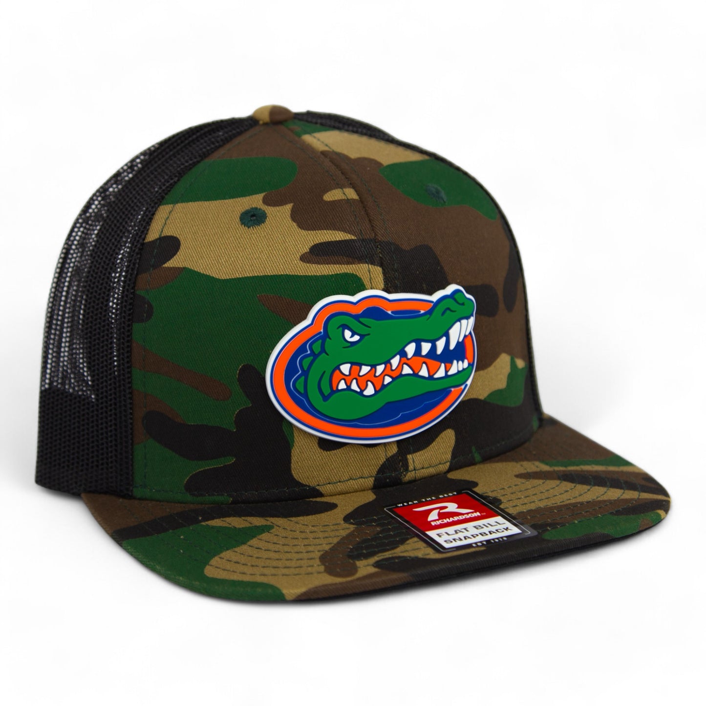 Florida Gators 3D Wool Blend Flat Bill Hat- Army Camo/ Black