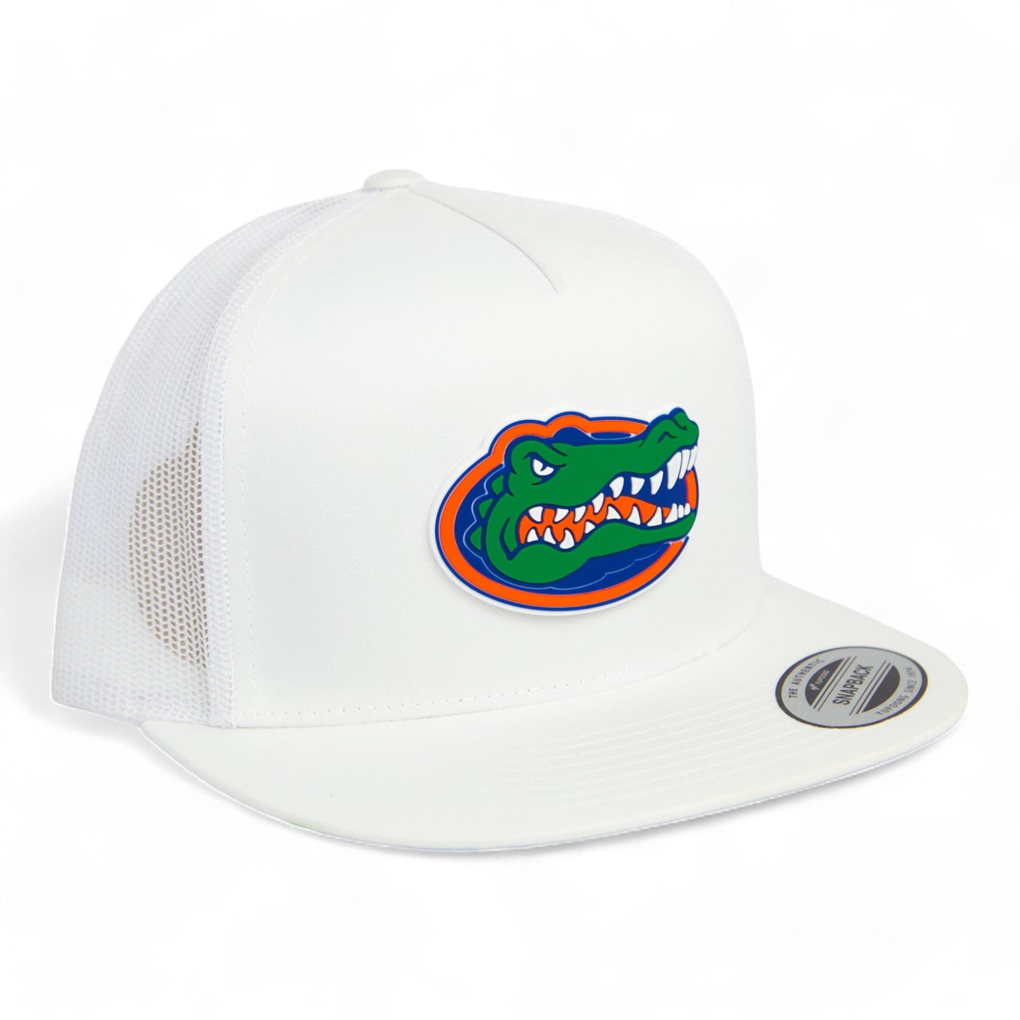 Florida Gators 3D YP Snapback Flat Bill Trucker Hat- White