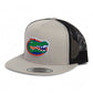 Florida Gators 3D YP Snapback Flat Bill Trucker Hat- Silver/ Black