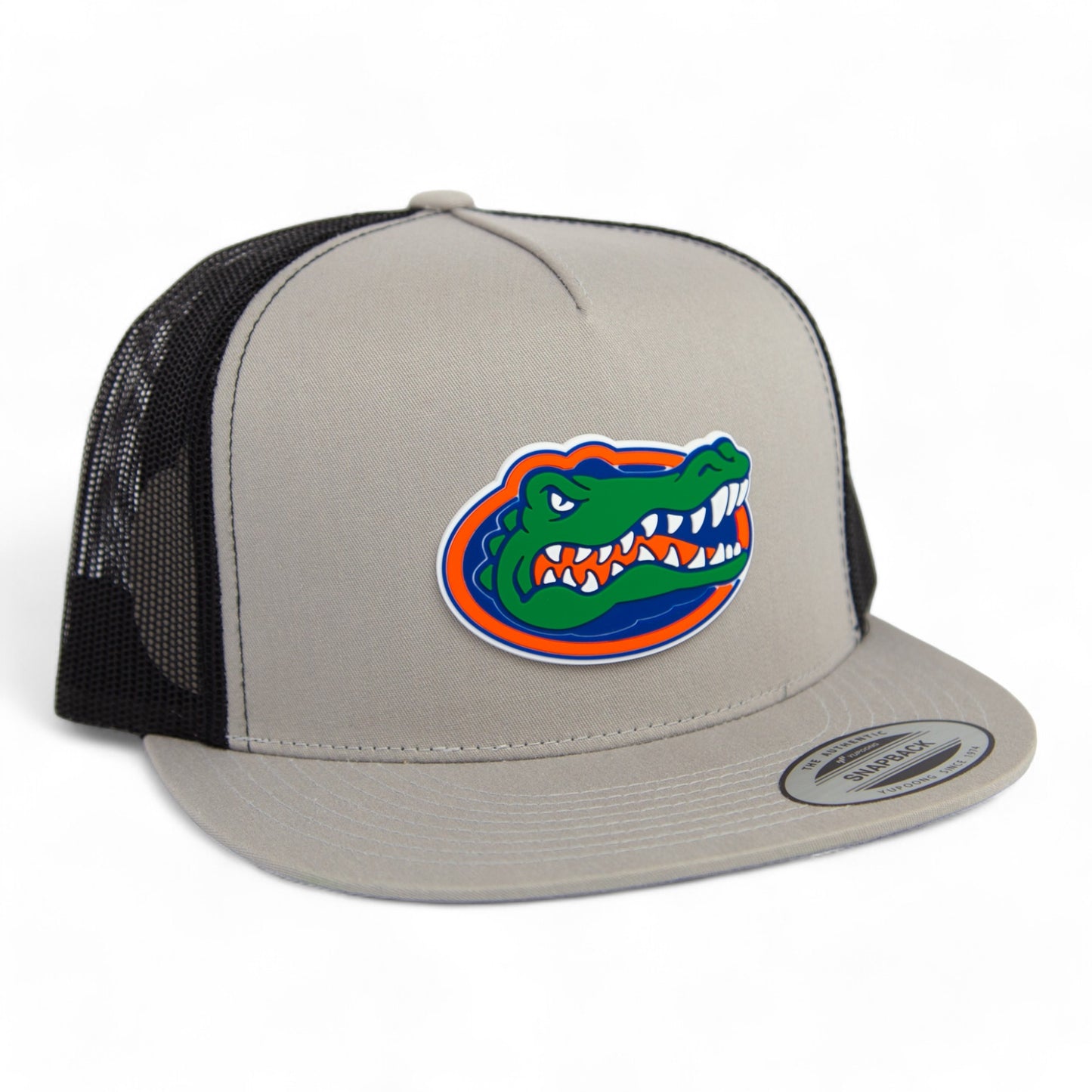 Florida Gators 3D YP Snapback Flat Bill Trucker Hat- Silver/ Black