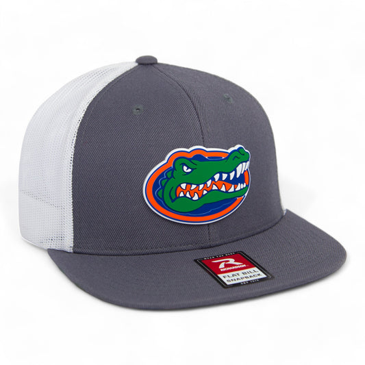 Florida Gators 3D Wool Blend Flat Bill Hat- Charcoal/ White