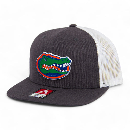 Florida Gators 3D Wool Blend Flat Bill Hat- Heather Charcoal/ White