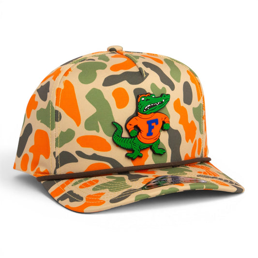 Florida Gators Retro Albert 3D Duck Camo Rope Hat- Blaze Camo