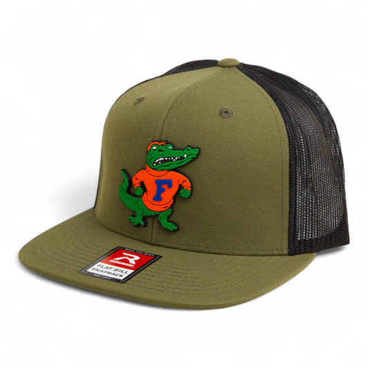 Florida Gators Retro Albert 3D Wool Blend Flat Bill Hat- Loden/ Black