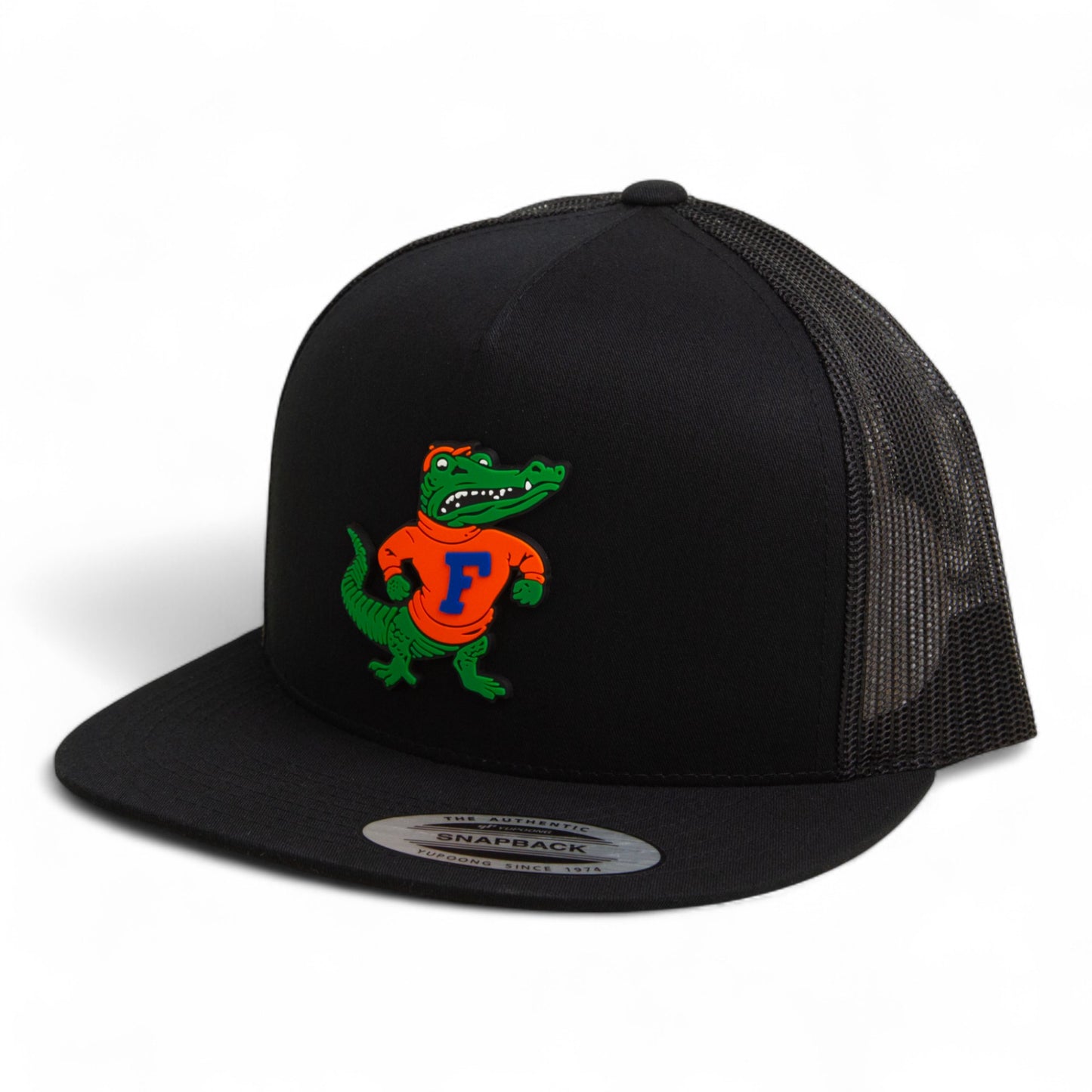 Florida Gators Retro Albert 3D YP Snapback Flat Bill Trucker Hat- Black