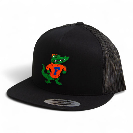 Florida Gators Retro Albert 3D YP Snapback Flat Bill Trucker Hat- Black