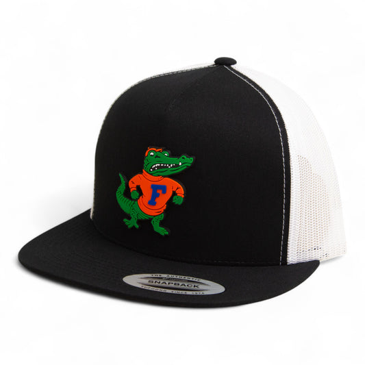 Florida Gators Retro Albert 3D YP Snapback Flat Bill Trucker Hat- Black/ White