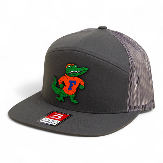 Florida Gators Retro Albert 3D Snapback Seven-Panel Flat Bill Trucker Hat- Charcoal